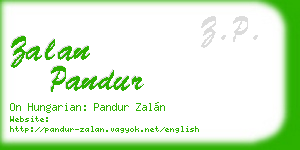 zalan pandur business card